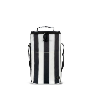 CITY TORBA TERMICZNA STRIPE WYSOKA  rPET, CZARNO-BIAŁY