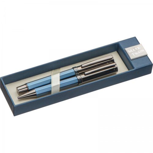 Zestaw piśmienny długopis i pióro kulkowe Mark Twain CHRISTIAN Granatowy 1390344 (3)