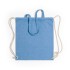 Worek ze sznurkiem i torba na zakupy z bawełny z recyklingu, 2 w 1 niebieski V6792-11  thumbnail