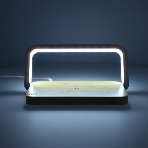 Ładowarka bezprzewodowa 15 W z lampą LED z funkcją ściemniania Naturalny LT95665-N0094 (4)