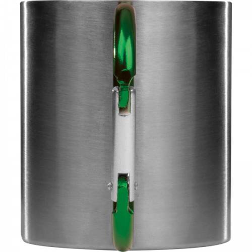 Kubek metalowy z karabińczykiem 200 ml ANGELICA Zielony 8136709 (5)