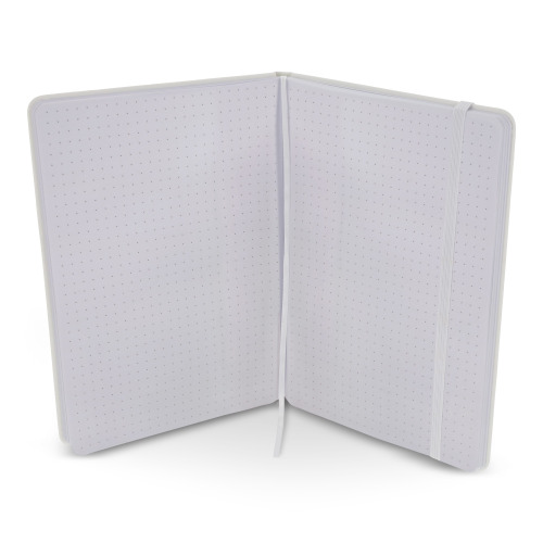 Notatnik A5 PU z kartkami papieru w kropki Biały LT92064-N0001 (1)