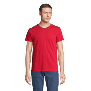 REGENT V  V-NECK T-SHIRT Czerwony