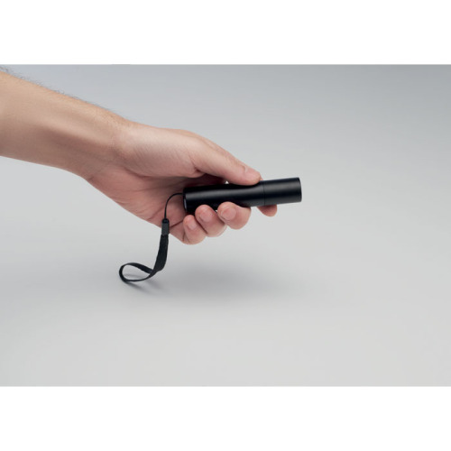 Aluminiowa latarka akumulatorowa Czarny MO2461-03 (5)