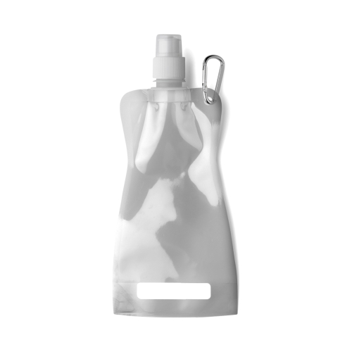 Składana butelka 420 ml z karabińczykiem srebrny V6503-32 