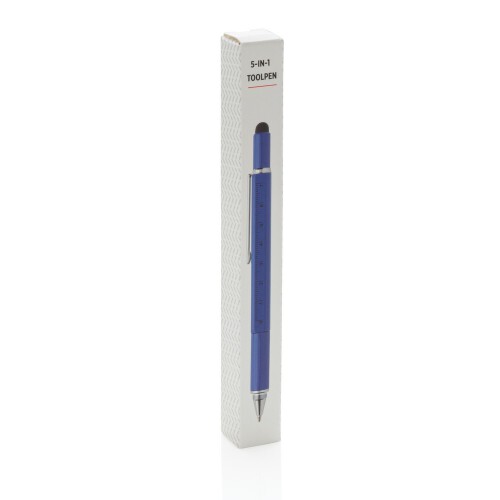 Długopis wielofunkcyjny, poziomica, śrubokręt, touch pen granatowy V1996-04 (9)