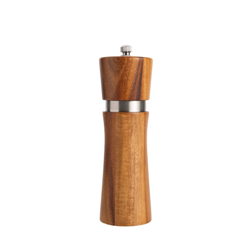 Zestaw młynków do przypraw z drewna akacjowego i stali nierdzewnej Vanilla Season Brązowy H2201900AJ3 (1)