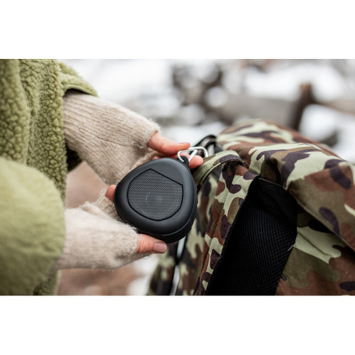 Głośnik bezprzewodowy 5W Air Gifts z karabińczykiem | Justice Czarny V7281-03 (1)