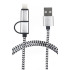 Aluminiowy 1m kabel do transferu danych Czarno-biały EG 009536 (1) thumbnail