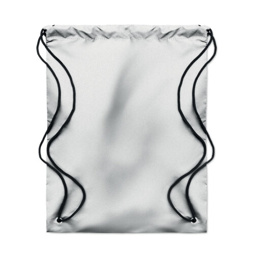 Odblaskowy plecak ze sznurkiem srebrny MO9403-14 (1)