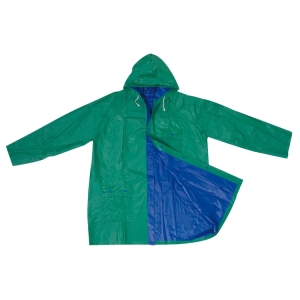 Dwustronny płaszcz przeciwdeszczowy NANTERRE zielono-niebieski