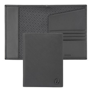 Etui na paszport Double B Saffiano Black Szary