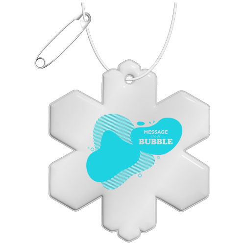 RFX™ reflective odblaskowa zawieszka z TPU, płatek śniegu Biały 1PR09901 (1)