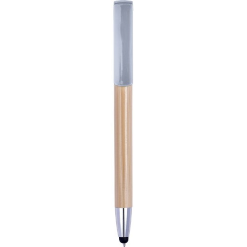 Długopis, touch pen, stojak na telefon srebrny V1929-32 