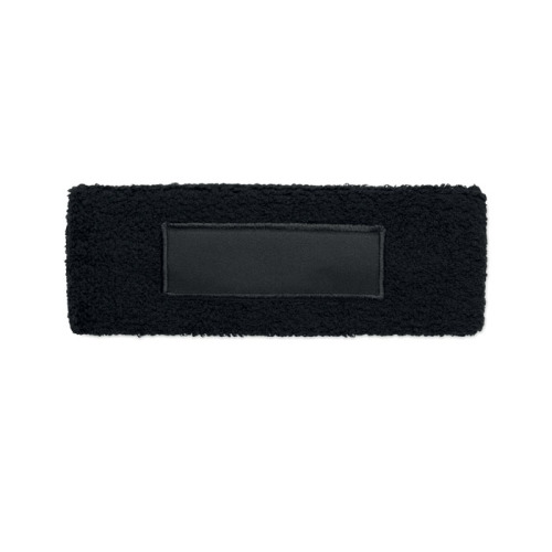 Opaska na głowę z bawełny Czarny MO2609-03 (2)