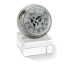 Analogowy zegar biurkowy srebrny błyszczący MO8102-17  thumbnail