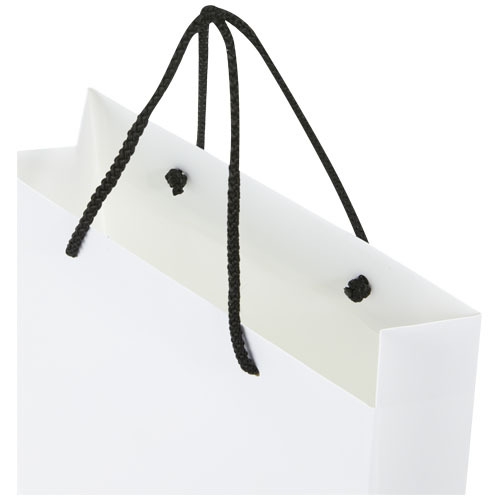 Ręcznie robiona torba z papieru integra z plastikowymi uchwytami – 24 x 9 x 36 cm Biały 1ZB01090 (4)