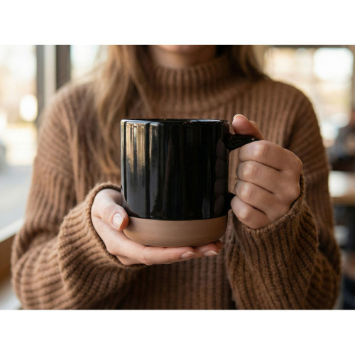 Kubek ceramiczny 340 ml | Aato Czarny VA904-03 (2)