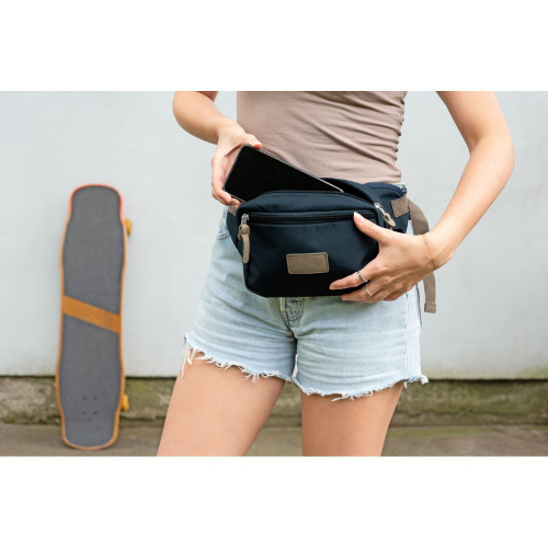 Saszetka zapinana w pasie RPET B'RIGHT | Roudeline Granatowy V0046-04 (1)