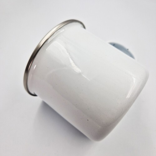 Emaliowany kubek 360 ml | Sandra biały V0800/W-02 (6)