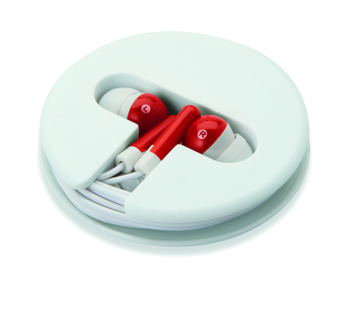 Słuchawki w silikonowym pudełk czerwony MO8146-05 (6)