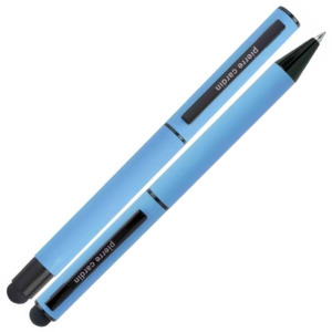 Zestaw piśmienny długopis i pióro kulkowe touch pen soft touch CELEBRATION Pierre Cardin Jasnoniebieski