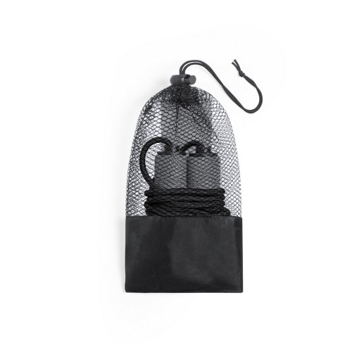 Zestaw do ćwiczeń 2 el., skakanka, taśma oporowa do ćwiczeń Szary V8089-19 (1)