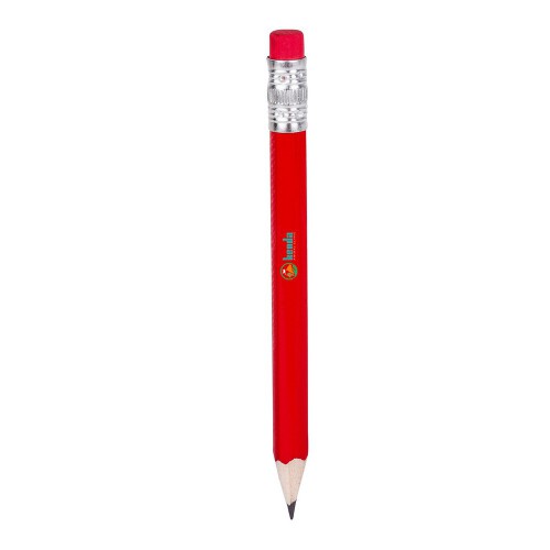 Mini ołówek, gumka czerwony V1697-05 (1)