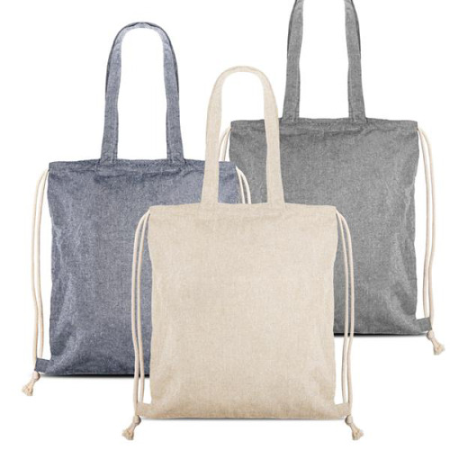 Plecak z recyklingowej bawełny 140 g / RecyPack Ciemnoszary IP31117596 (5)