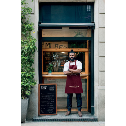 Fartuch bawełna org. 240gr/m² Burgund MO2249-02 (8)