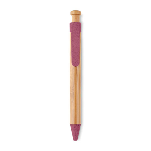 Długopis bambusowy czerwony MO9481-05 