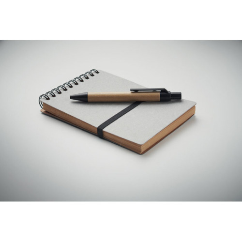 Notatnik z recyklingu z długopi Szary MO2481-07 (5)