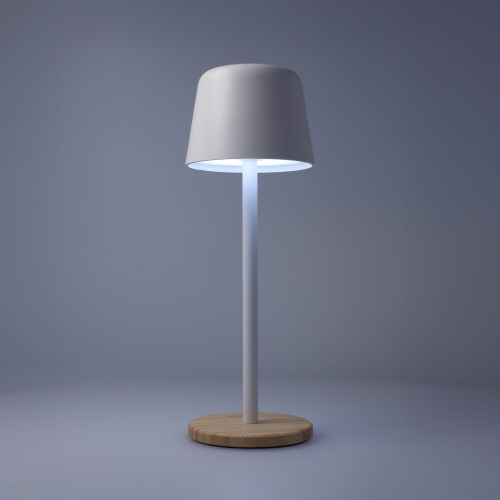 Lampa stołowa Solis z regulacją jasności i podstawą z bambusa Biały LT93353-N0001 (3)