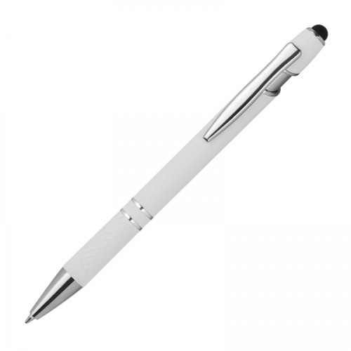 Długopis aluminiowy touch pen HERMANN Biały 1368906 