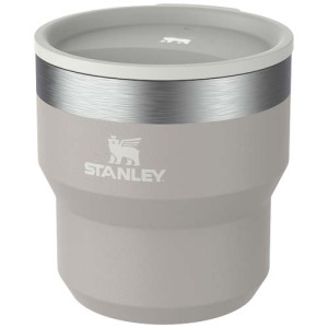 Termoizolowany kubek kempingowy Stanley Stay Hot 295 ml ze stali nierdzewnej, umożliwiający wkładanie kubków jeden w drugi Szary