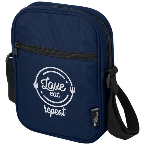 Byron torba na ramię o pojemności 2 l wykonana z materiałów z recyklingu z certyfikatem GRS Granatowy 13005355 (1)