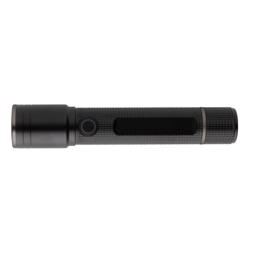 Kieszonkowa latarka Gear X, ładowana przez USB, aluminium z recyklingu czarny P513.901 
