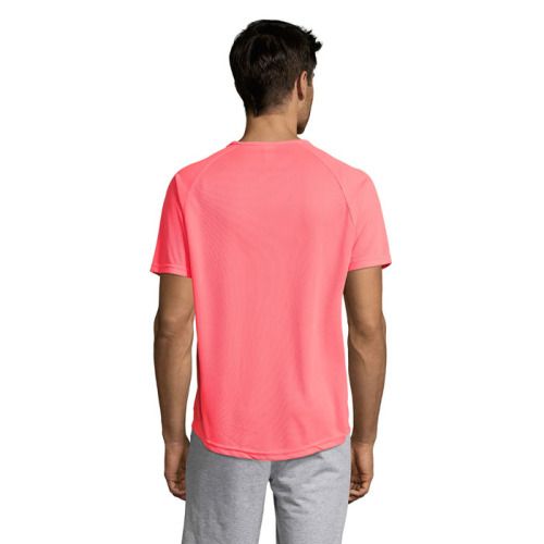 SPORTY Męski T-SHIRT 140g Neon Coral S11939-NC-XXS (1)