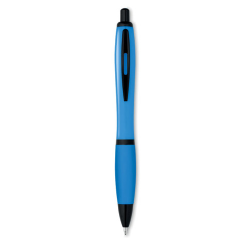 Kolorowy długopis z czarnym wy turkusowy MO8748-12 
