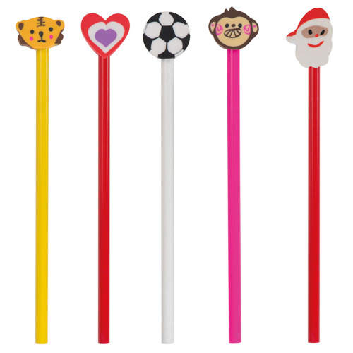 Ołówek z gumką GERTRUDA Biały 1062006 (3)