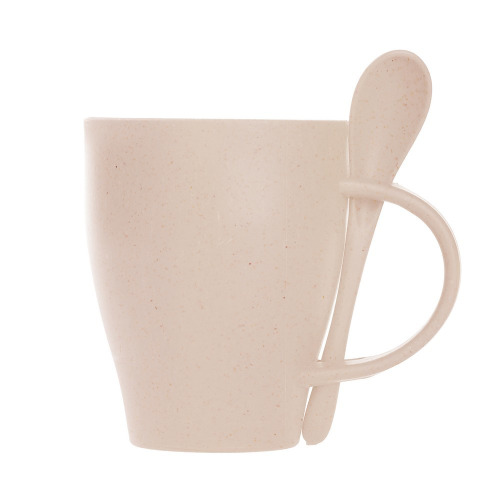 Bambusowy kubek 300 ml z łyżeczką Neutralny V0847-00 (4)