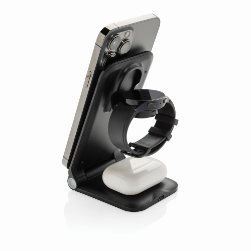 Ładowarka bezprzewodowa 3 w 1, 15W Powerpal Czarny P309.0601 (3)