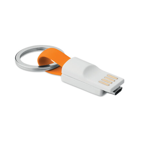 Brelok USB/microUSB pomarańczowy MO9170-10 
