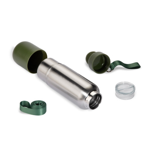 Butelka termiczna ze smyczką RON 500 ml Oliwkowy 16243-16 (1)
