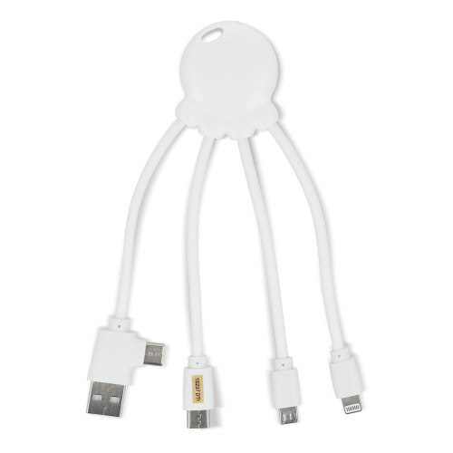 4009| Xoopar Eco Octopus Kabel do ładowania Ocean Bound Plastic Biały LT41023-N0001 (4)