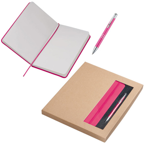 Zestaw notes A5 i długopis NORDERSTEDT Różowy 287611 