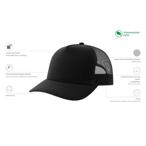 Czapka Trucker Poliester Recykling - Grey & Navy