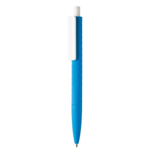 Długopis X3 z przyjemnym w dotyku wykończeniem niebieski