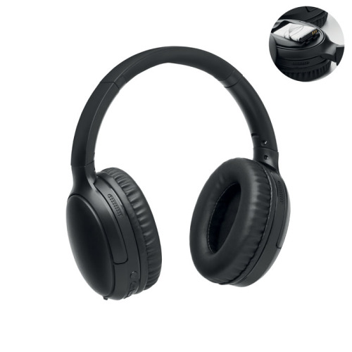 Słuchawki składane w woreczku Czarny MO3141-03 