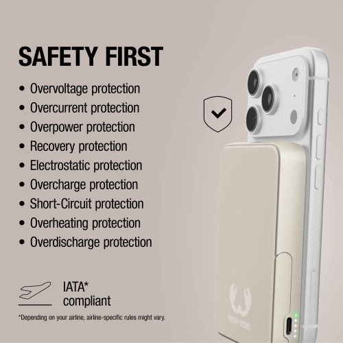 Fresh 'n Rebel Powerbank bezprzewodowy 10000 mAh kompatybilny z MagSafe Beżowy LT49745-N0055 (3)